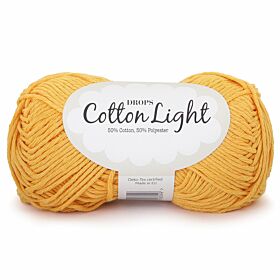DROPS Cotton Light Uni Colour - 28 geel - Katoen/Polyester Garen