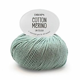 DROPS Cotton Merino Uni Colour - 29 zeegroen - Wol/Katoen Garen 1