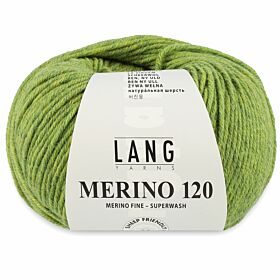 Lang Yarns Merino 120 - 297 licht olijfgroen mix - Merinowol Garen