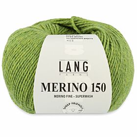 Lang Yarns Merino 150 - 297 licht olijfgroen mix gemêleerd - Merinowol Garen