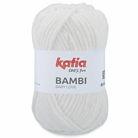 Katia Bambi 300 wit - Chenille Garen