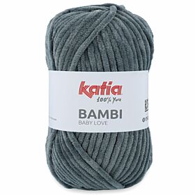 Katia Bambi 314 grijs - Chenille Garen