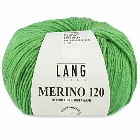 Lang Yarns Merino 120 - 317 briljantgroen mix / grasgroen - Merinowol Garen