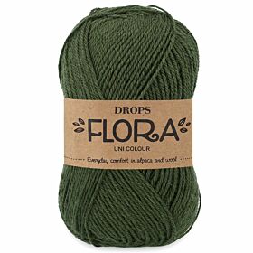 DROPS Flora 32 donkergroen (Uni Colour) - Wol Garen