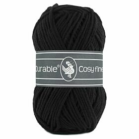 Durable Cosy Fine 325 black / zwart - Katoen/Acryl Garen