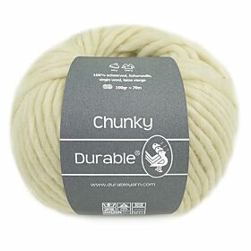 Durable Chunky 326 ivory / naturel - 100% dikke scheerwol