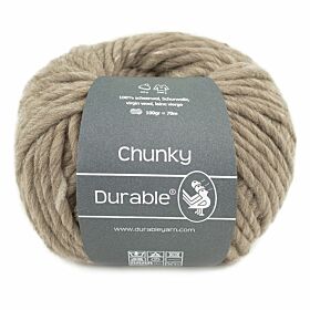 Durable Chunky 340 taupe / lichtbruin - Scheerwol Dik