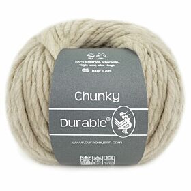 Durable Chunky 341 pebble / licht beige - 100% Scheerwol dik