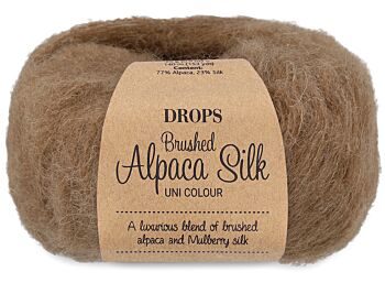 DROPS Brushed Alpaca Silk Uni Colour - 36 amandel - Wol Garen 1