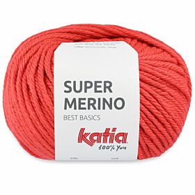 Katia Super Merino - 39 koraalrood - Wol/Acryl Garen