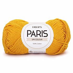 DROPS Paris 41 mosterdgeel / mosterdkleur (Uni Colour) - Katoen Garen