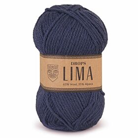 DROPS Lima Uni Colour - 4305 blauw indigo / donkerblauw - Wol & Garen