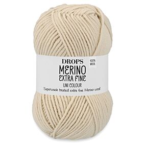 DROPS Merino Extra Fine Uni Colour - 50 lichtbeige - Wol Garen 1