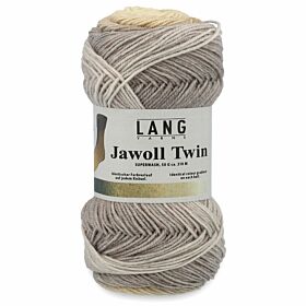 Lang Yarns Jawoll Twin 502 marmer / beige-grijs - Sokkenwol Garen