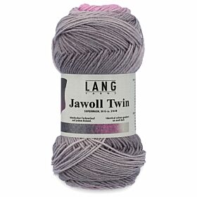 Lang Yarns Jawoll Twin 509 heide / violet-grijs - Sokkenwol Garen