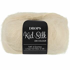 Drops Kid-Silk 56 marsepein / creme (Uni Colour)  - mohairwol super kid garen