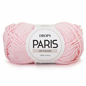 DROPS Paris Uni Colour - 57 babyroze / lichtroze - Katoen Garen