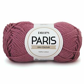 DROPS Paris Uni Colour - 60 mauve / donker oudroze - Katoen Garen