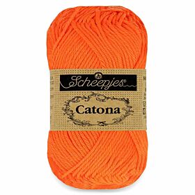 Scheepjes Catona 603 neon oranje - katoengaren