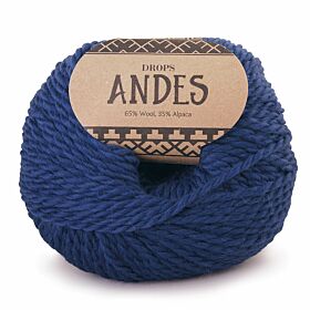 DROPS Andes Uni Colour - 6928 koningblauw - Wol & Garen