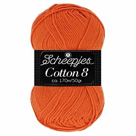 Scheepjes Cotton 8 - 716 oranje - Katoen Garen