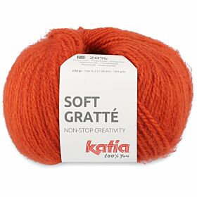 Katia Soft Gratté 72 roestoranje - Mohair-Look Acryl Garen