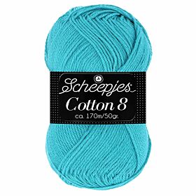 Scheepjes Cotton 8 - 725 zeeblauw - Katoen Garen