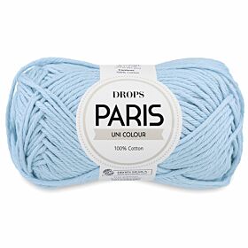 DROPS Paris 76 babyblauw / zachtblauw (Uni Colour) - Katoen Garen