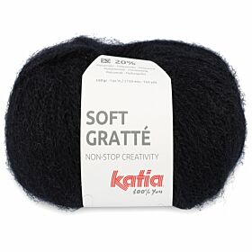 Katia Soft Gratté 76 zwart - Mohair-Look Acryl Garen