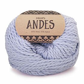 DROPS Andes Uni Colour - 8112 ijsblauw - Wol & Garen