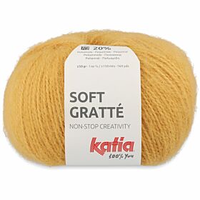 Katia Soft Gratté 83 maïsgeel - Mohair-Look Acryl Garen