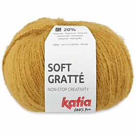 Katia Soft Gratté 87 mosterdgeel - Mohair-Look Acryl Garen