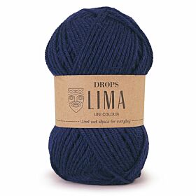 DROPS Lima Uni Colour - 9016 marineblauw - Wol & Garen