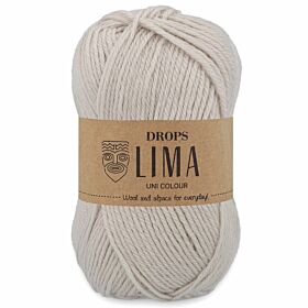 DROPS Lima 9025 kalkwit (Uni Colour) - Alpacawol Garen