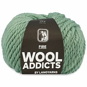 Wooladdicts Fire 92 sage groen - Merinowol Garen