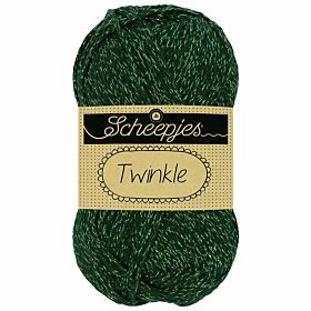 Scheepjes Twinkle 923 bosgroen / kerstgroen - Katoengaren met Lurex Glitterdraad