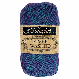 Scheepjes River Washed 949 yarra (blauw/paars) - Katoen/Acryl Garen