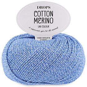 DROPS Cotton Merino Uni Colour - 30 zeeglas - Wol/Katoen Garen 1