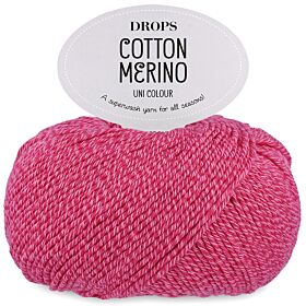 DROPS Cotton Merino Uni Colour - 36 frambozensorbet - Wol/Katoen Garen 1