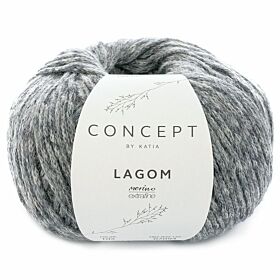 Katia Concept Lagom 105 grijs mix - Merino/Katoen Garen