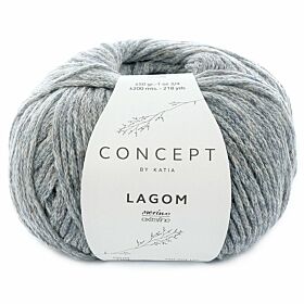 Katia Concept Lagom 109 mistblauw-grijs mix - Merino/Katoen Garen