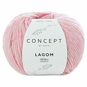 Katia Concept Lagom 114 lichtroze mix - Merino/Katoen Garen