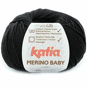 Katia Merino Baby 02 zwart - Wol Garen