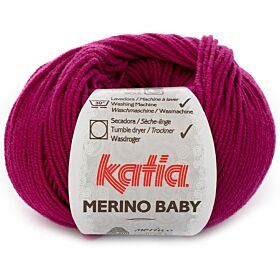 Katia Merino Baby 61 donker fuchsia - Wol Garen