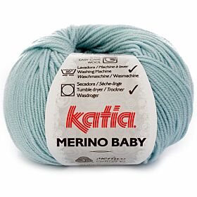 Katia Merino Baby 80 licht aquablauw / lichtjeans - Wol Garen