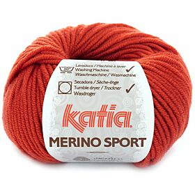 Katia Merino Sport 20 oranjerood - Wol Garen